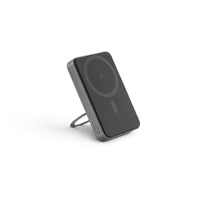 Bateria portátil magnética em ABS 100% reciclado com suporte, carregador wireless super-rápido 15W e capacidade de 10.000 mAh - Brinde Corporativo Personalizado | Enova