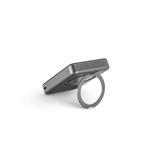 Bateria portátil magnética em ABS 100% reciclado com suporte, carregador wireless super-rápido 15W e capacidade de 10.000 mAh - Brinde Corporativo Personalizado | Enova