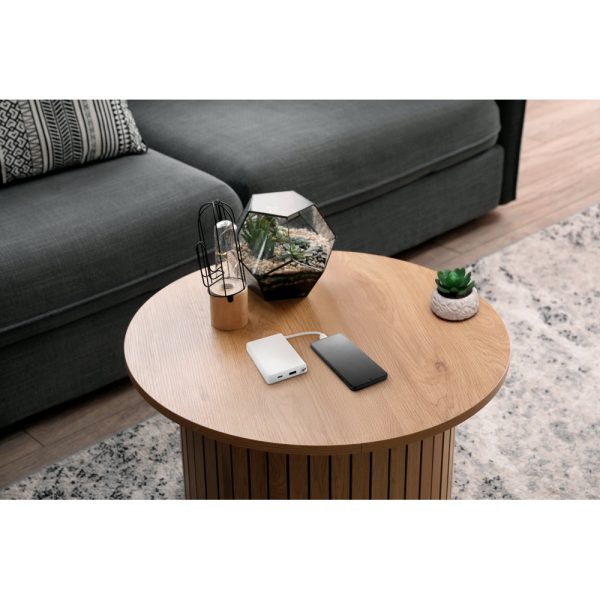 Bateria portátil em ABS 100% reciclado, com cabo integrado e capacidade de 10'000 mAh - Brinde Corporativo Personalizado | Enova
