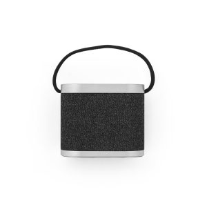 Caixa de som de 15W com carregador wireless super-rápido 15W e 2h de autonomia em bambu e PET 100% reciclado - Brinde Corporativo Personalizado | Enova