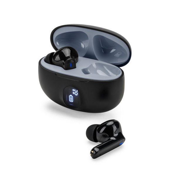 Fones de ouvido wireless em ABS 100% reciclado e autonomia de 4h - Brinde Corporativo Personalizado | Enova