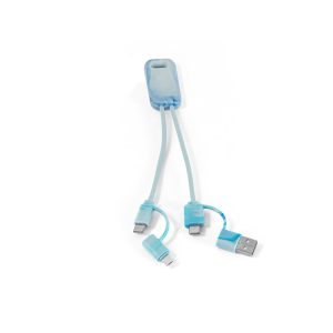 Cabo USB super-rápido 6 em 1 em PET 100% reciclado, permite a tranferência de dados - Brinde Corporativo Personalizado | Enova