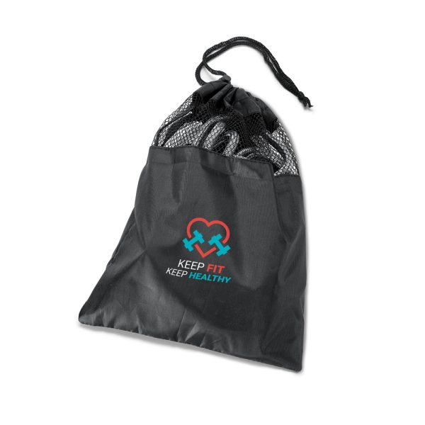 Conjunto fitness composto por elástico e corda de pular - Brinde Corporativo Personalizado | Enova