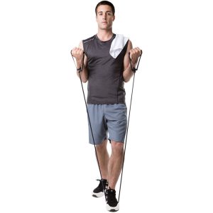 Conjunto fitness composto por elástico e corda de pular - Brinde Corporativo Personalizado | Enova
