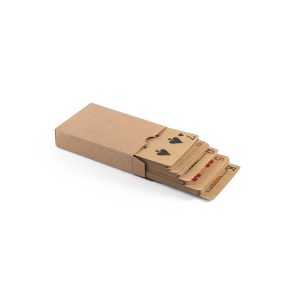 Baralho de 54 cartas clássicas em papel kraft - Brinde Corporativo Personalizado | Enova