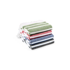 Toalha de praia em algodão (70% reciclado) e poliéster (30% reciclado) (180 g/m²) - Brinde Corporativo Personalizado | Enova