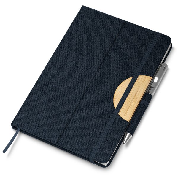 Caderno Capa em RPET e detalhe em Bambu - Brinde Corporativo Personalizado | Enova