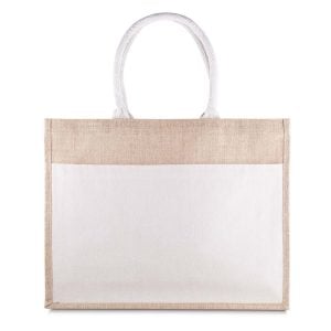 Sacola em Algodão e Juta 220g/m² - Brinde Corporativo Personalizado | Enova