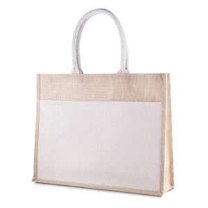 Sacola em Algodão e Juta 220g/m² - Brinde Corporativo Personalizado | Enova