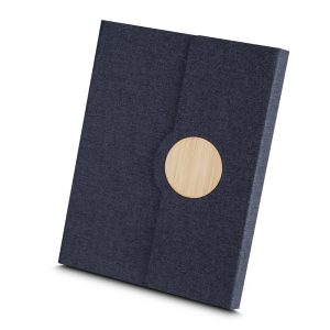 Caderno Capa em RPET e Detalhe em Bambu - Brinde Corporativo Personalizado | Enova