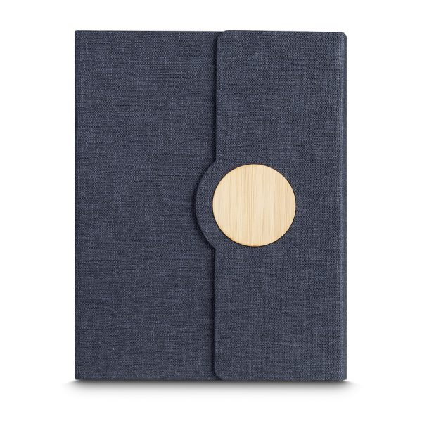 Caderno Capa em RPET e Detalhe em Bambu - Brinde Corporativo Personalizado | Enova