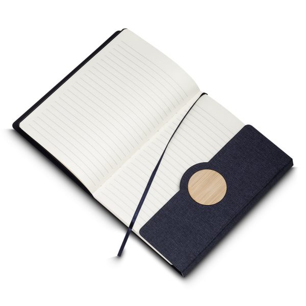 Caderno Capa em RPET e Detalhe em Bambu - Brinde Corporativo Personalizado | Enova