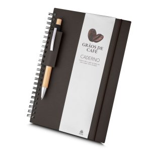 Caderno Capa em Papel Reciclado - Brinde Corporativo Personalizado | Enova