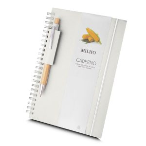 Caderno Capa em Papel Reciclado - Brinde Corporativo Personalizado | Enova