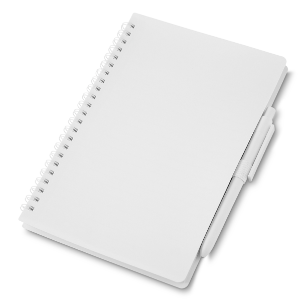Caderno Capa em PP c/ Caneta - Enova Brindes Personalizados