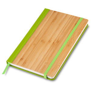 Caderno Capa em Bambu e PU - Brinde Corporativo Personalizado | Enova