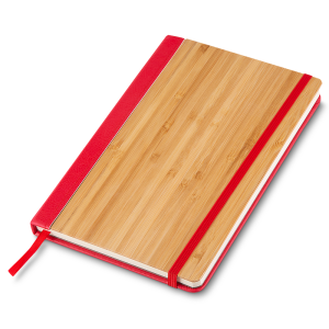 Caderno Capa em Bambu e PU - Brinde Corporativo Personalizado | Enova