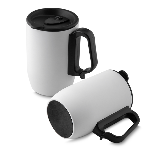 Caneca Térmica em aço inox - Brinde Corporativo Personalizado | Enova