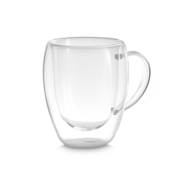 Caneca de Vidro Borossilicato - Brinde Corporativo Personalizado | Enova