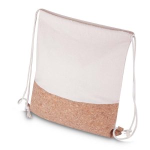 Sacola/Mochila em Algodão e Cortiça 140g/m² - Brinde Corporativo Personalizado | Enova