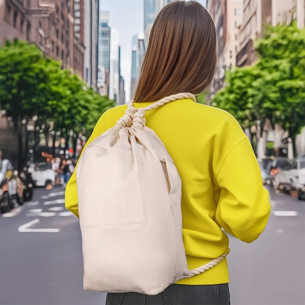 Sacola/Mochila em algodão 450g/m2 - Brinde Corporativo Personalizado | Enova