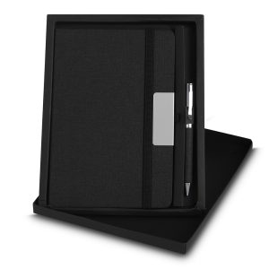 Kit Escritório Capa em RPET e Caneta Metalica - Brinde Corporativo Personalizado | Enova