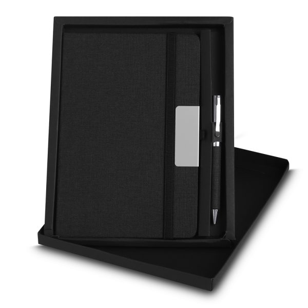 Kit Escritório Capa em RPET e Caneta Metalica - Brinde Corporativo Personalizado | Enova