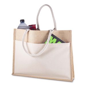 Sacola em Algodão e Juta 220g/m² - Brinde Corporativo Personalizado | Enova