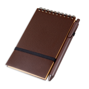 Mini Caderno Capa em PP c/ Caneta - Enova Brindes Personalizados