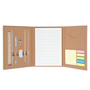 Kit Escritório Capa em Papel Kraft - Enova Brindes Personalizados