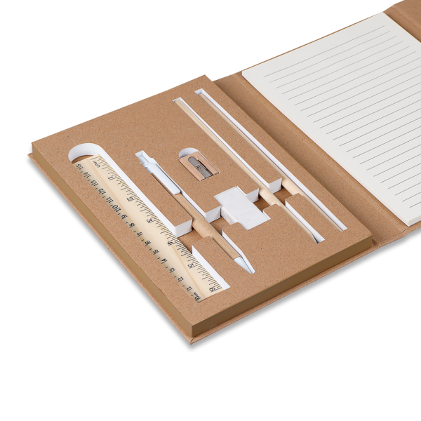 Kit Escritório Capa em Papel Kraft - Brinde Corporativo Personalizado | Enova