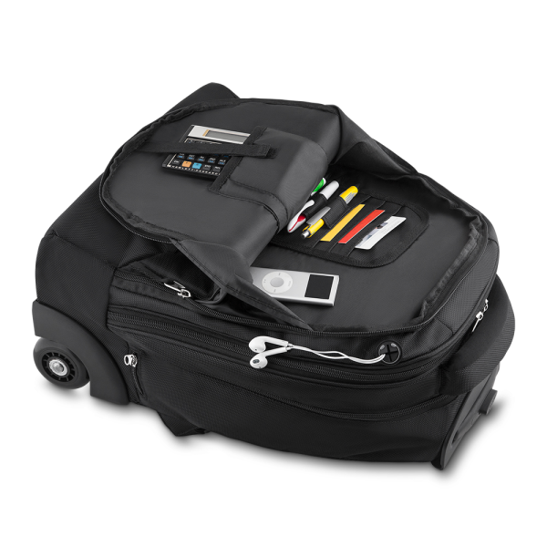Mochila com rodinhas em Poliéster 1680D - Brinde Corporativo Personalizado | Enova