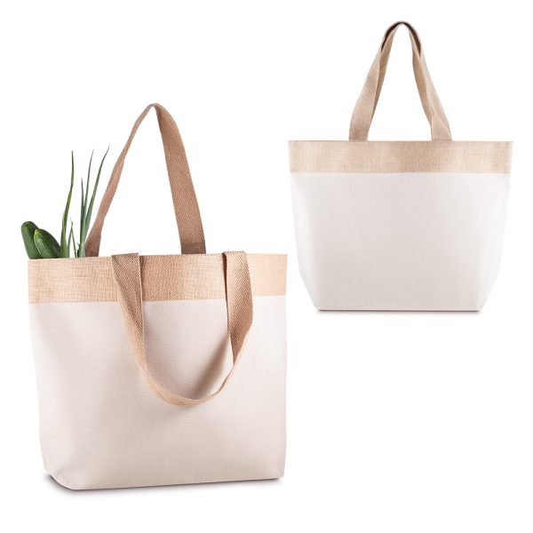 Sacola em Algodão e Juta 220g/m² - Enova Brindes Personalizados