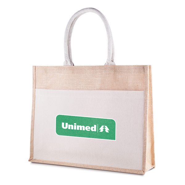 Sacola em Algodão e Juta 220g/m² - Brinde Corporativo Personalizado | Enova