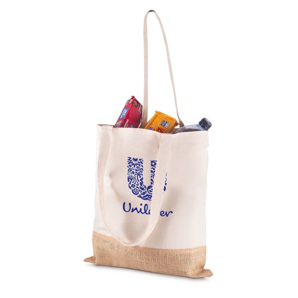 Sacola em Algodão e Juta 220g/m² - Brinde Corporativo Personalizado | Enova