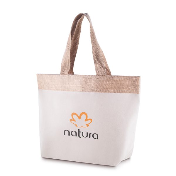 Sacola em Algodão e Juta 220g/m² - Brinde Corporativo Personalizado | Enova