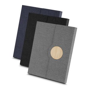 Caderno Capa em RPET e Detalhe em Bambu - Enova Brindes Personalizados