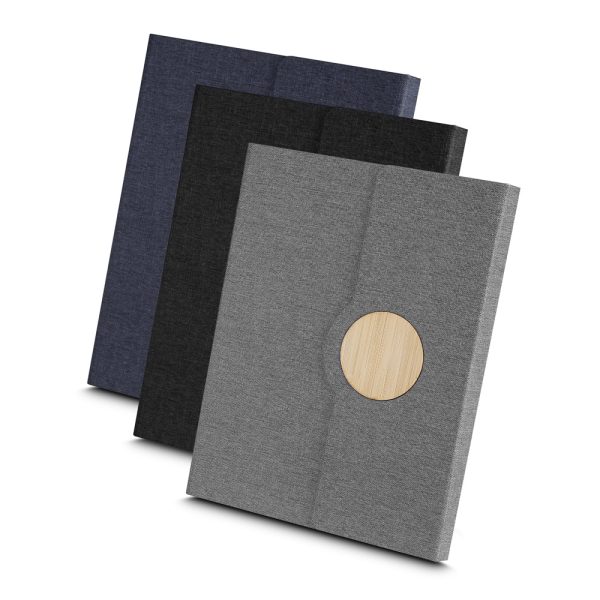 Caderno Capa em RPET e Detalhe em Bambu - Enova Brindes Personalizados