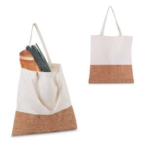 Sacola em Algodão 140g/m² e Cortiça - Enova Brindes Personalizados