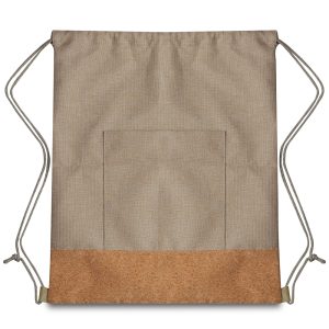 Sacola/Mochila em Poliéster 600D e Cortiça - Brinde Corporativo Personalizado | Enova
