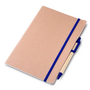 Caderno capa em papel Kraft com caneta - Brinde Corporativo Personalizado | Enova