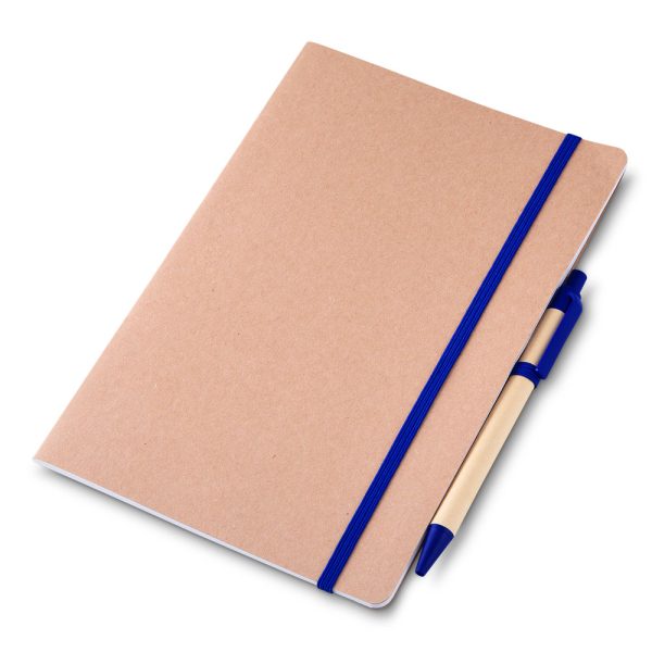 Caderno capa em papel Kraft com caneta - Brinde Corporativo Personalizado | Enova