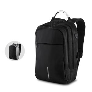 Mochila para Notebook em Poliéster e PU - Enova Brindes Personalizados