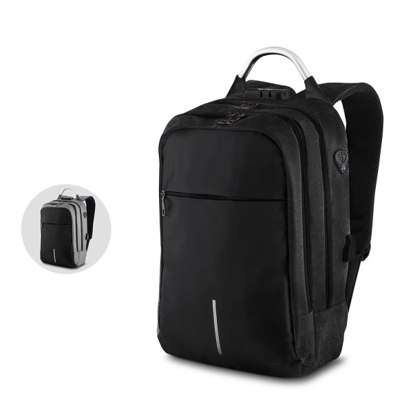 Mochila para Notebook em Poliéster e PU - Enova Brindes Personalizados