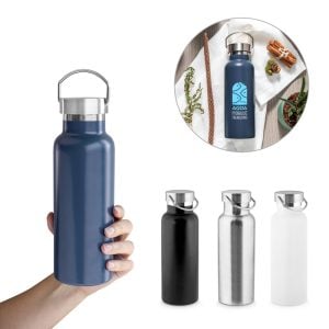 Garrafa em aço inox 36% reciclado com isolamento a vácuo 810 mL - Enova Brindes Personalizados
