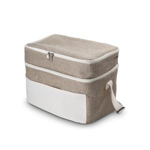 Bolsa Térmica em algodão e Juta sintética 14L - Brinde Corporativo Personalizado | Enova