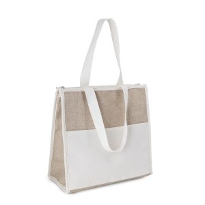 Bolsa Térmica em algodão e Juta sintética 18L - Brinde Corporativo Personalizado | Enova