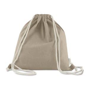 Sacola/Mochila em algodão mescla reciclado 140g/m² - Brinde Corporativo Personalizado | Enova