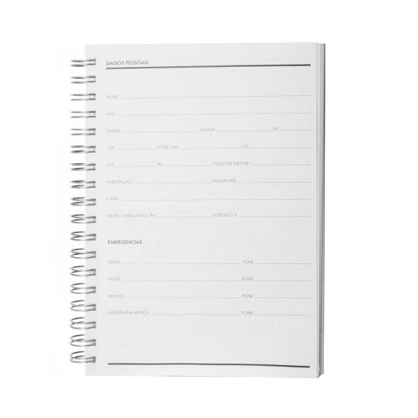 Caderno B5 planner capa em Percalux - Brinde Corporativo Personalizado | Enova