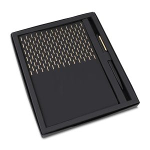 Kit Escritório A5 Capa em PU e Caneta Metalica - Brinde Corporativo Personalizado | Enova